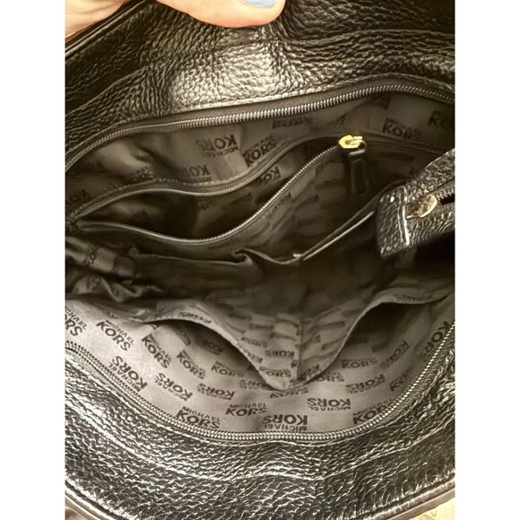 Michael Kors Julia Convertable Medium Shoulder Hobo Bag Black Leather - Picture 5 of 7